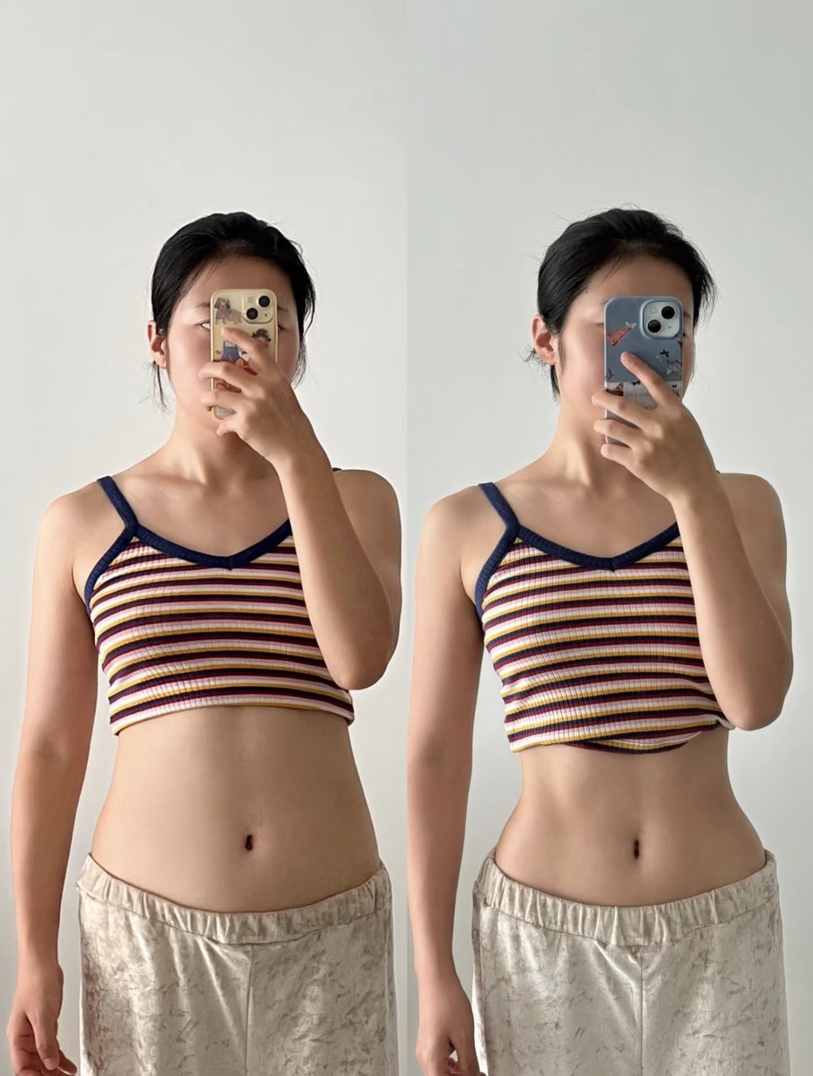 女性體態管理前後對比素材