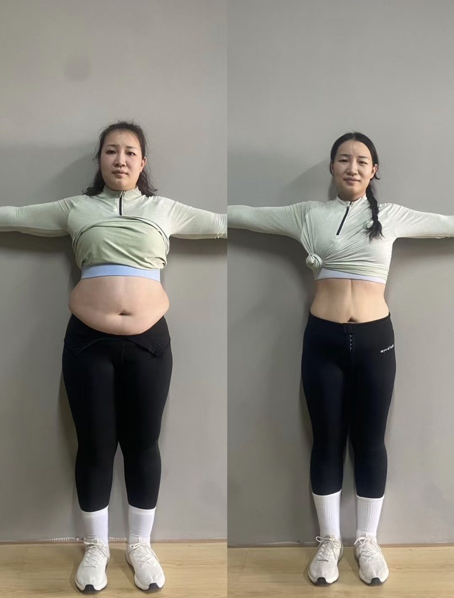 女性體態管理前後對比素材