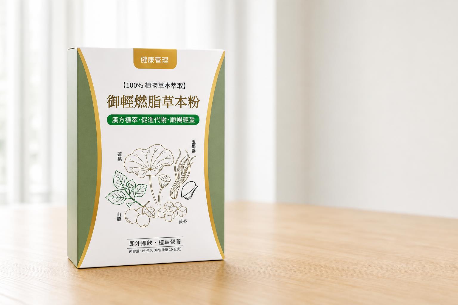 御輕燃脂草本粉產品盒